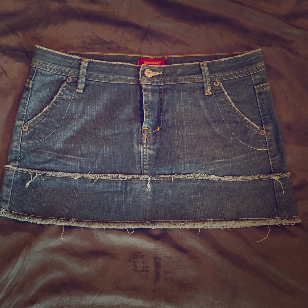 Blue Asphalt Denim Skirt